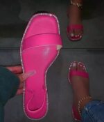 Color flower sandals women flat - Image 3
