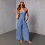 Solid-color Casual Workwear Jumpsuit For Women - Image 4