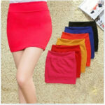 Fashion Women Ladies Sexy Summer Packs Hip Pencil Skirt High Waist Pleated Elastic Slim Mini Skirts for Office Party - Image 3