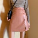 HOT Fashion Women Shiny Leather Skirts Female Solid Bodycon Pencil Short Mini Skirt Woman Zipper High Waist Skirt - Image 2