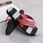 Fashion Men Summer Stripe Flip Flops Shoes Sandals - Image 3