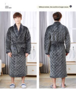 Winter Pajamas Men'S Winter Thickened Long Pajamas Plus Velvet - Image 4