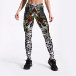 RosesSkulls YogaWorkout Leggings - Image 3