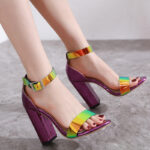 Color cool high heel women sandals - Image 3