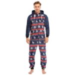 Men's Flannel Christmas One Piece Pajamas Loungewear - Image 4