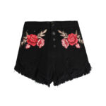 Embroidered loose beard jeans women shorts - Image 3