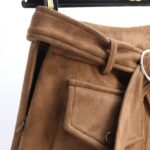 Suede shorts women slim pants - Image 4