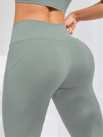 Women's Solid Color Casual High Waist Hip Lift Yoga Pants - Image 2