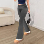 Personalized Knit Leggings With A Ruched Fold-over Waistband - Image 4