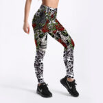 RosesSkulls YogaWorkout Leggings - Image 2