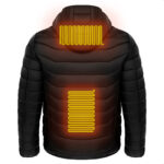 Men Heated Puffer Jacket Electric Heating Coat Insulated Hood Windbreaker 9Heat Zones - Image 3