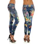 Denim Printed Leggings