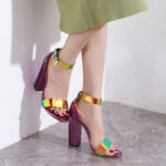 Color cool high heel women sandals - Image 4