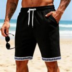 Breathable Patchwork Waffle-Weave Beach Shorts - Image 3