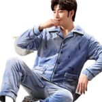Pajamas Men's Long-sleeved Flannel Warm Men's Pajamas Plus Size - Image 2