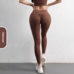 High Waist Hip Lift Yoga Pants With Pockets Women's Sports Fitness Trousers Leggings - Image 4