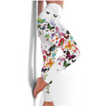 Printed Floral Butterfly Leggings High Waist Slim Yoga Pants Leggings