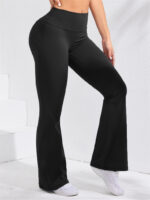 Women's Solid Color Casual High Waist Hip Lift Yoga Pants - Image 4