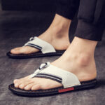 Leather Non-slip Slippers Men Outdoor Flip Flops Sandals - Image 3