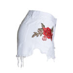 Embroidered loose beard jeans women shorts - Image 4