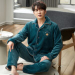 Men's Winter Flannel Pajamas Suit - Image 4