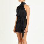 Elegant Halter Neck Dress Fashion Sleeveless Waist-tied Short Dresses For Evening Party Clothing Women - Image 4