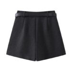 Fashionable Woolen Suit Shorts For Women - Image 2
