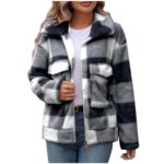 Double-Sided Polar Fleece Plaid Zip-Up Fluffy Coat - Image 4