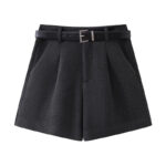 Fashionable Woolen Suit Shorts For Women - Image 3