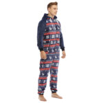 Men's Flannel Christmas One Piece Pajamas Loungewear - Image 2