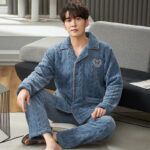 Men's Winter Flannel Pajamas Suit - Image 2