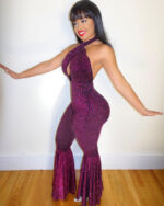 European And American Sexy Solid Color Halter Halter Jumpsuit - Image 4