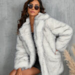 Winter Coat Warm Lapel Long Fluffy Faux Fur Coat Women Loose Long Sleeve Jacket Outerwear Clothing - Image 2