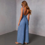 Solid-color Casual Workwear Jumpsuit For Women - Image 3