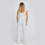 Fashion Elegant Long Sleeveless Jumpsuit Summer V-neck Casual Wide Leg Long Overalls Clothing For Women - Image 4
