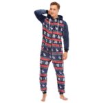 Men's Flannel Christmas One Piece Pajamas Loungewear - Image 3