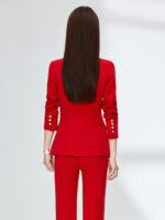 Professional Suit Set Womens Red Fashionable - Image 2