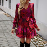 Lady Temperamental Elegant Printed Dress - Image 3