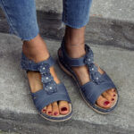 Flower platform sandals beach shoes - Image 4