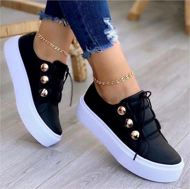 284d38ae-2d41-474a-a3a1-e59831ae6af3-10.jpg Lace-up Flats Sneakers Women Rivet Casual Shoes - Image 1