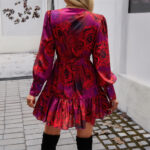 Lady Temperamental Elegant Printed Dress - Image 2
